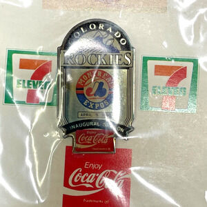 #10 Lapel Pin Colorado Rockies VS Montreal Expos Inaugural Season Coca Cola